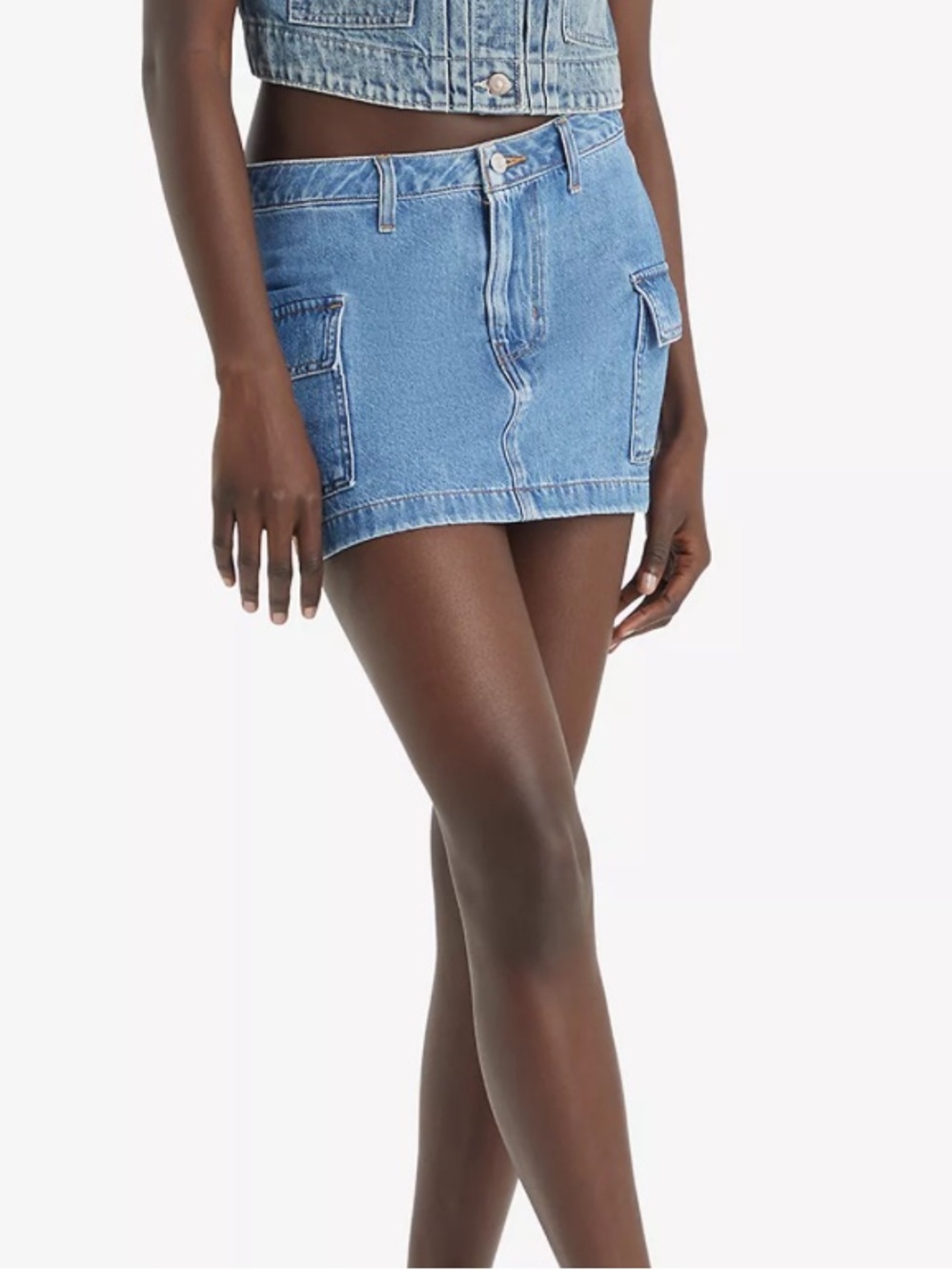 Levi's Light Blue Denim Mini Skirt